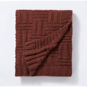 Basket Weave Knit Throw Blanket Mahogany
Threshold designed with Studio McGee